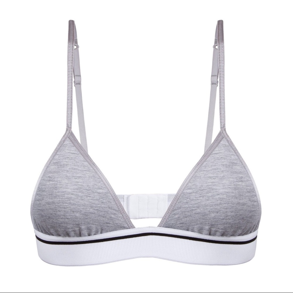 Gray striped bralette
